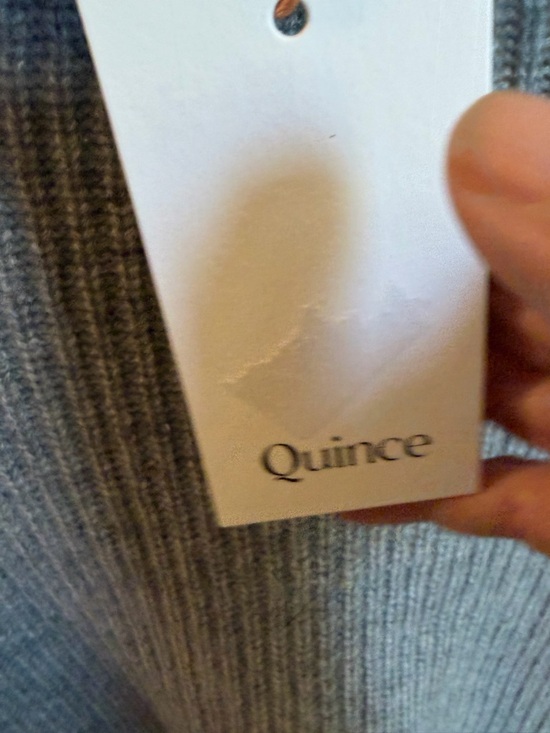 Quince Mongolian Cashmere Fisherman Turtleneck Sweater / Heather Grey / S - Picture 2 of 6